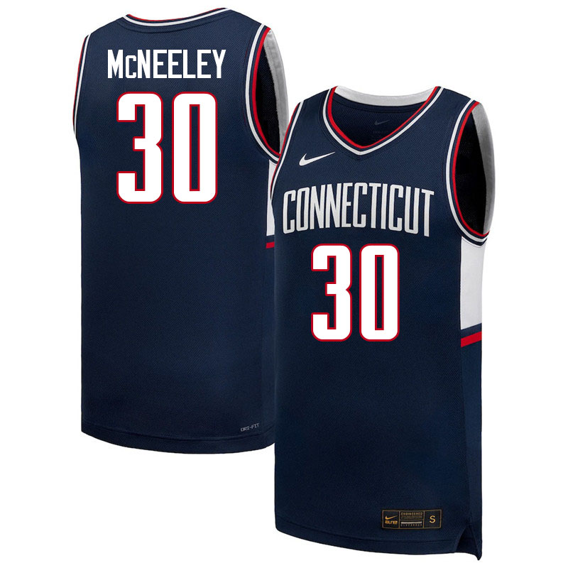 Uconn Huskies #30 Liam McNeeley College Basketball Jerseys,Uniforms-Retro Navy